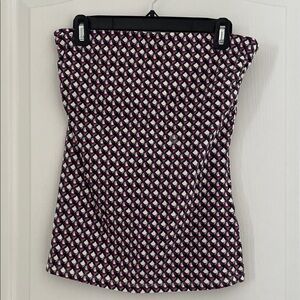 Express Pink and Black Geometric Halter Top